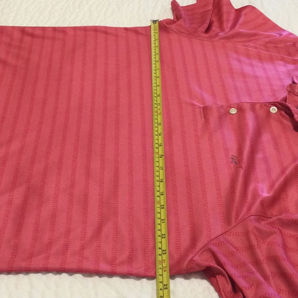 (2) Like New Men's Blue and Coral Striped Golf ⛳️ Greg Norman Polo Shirts - Picture 14 of 16